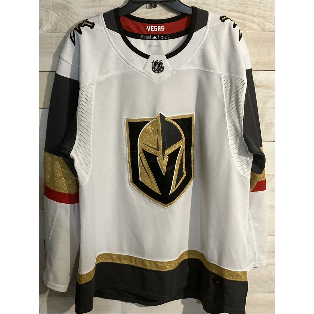 Adidas Vegas Golden Knights Climalite White Jersey Size 56 Fast Shipping